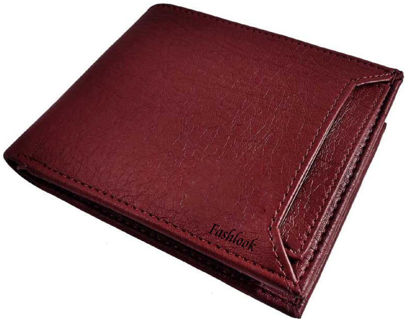 

FASHLOOK BROWN CHIP BROWN WALLET FOR MEN S