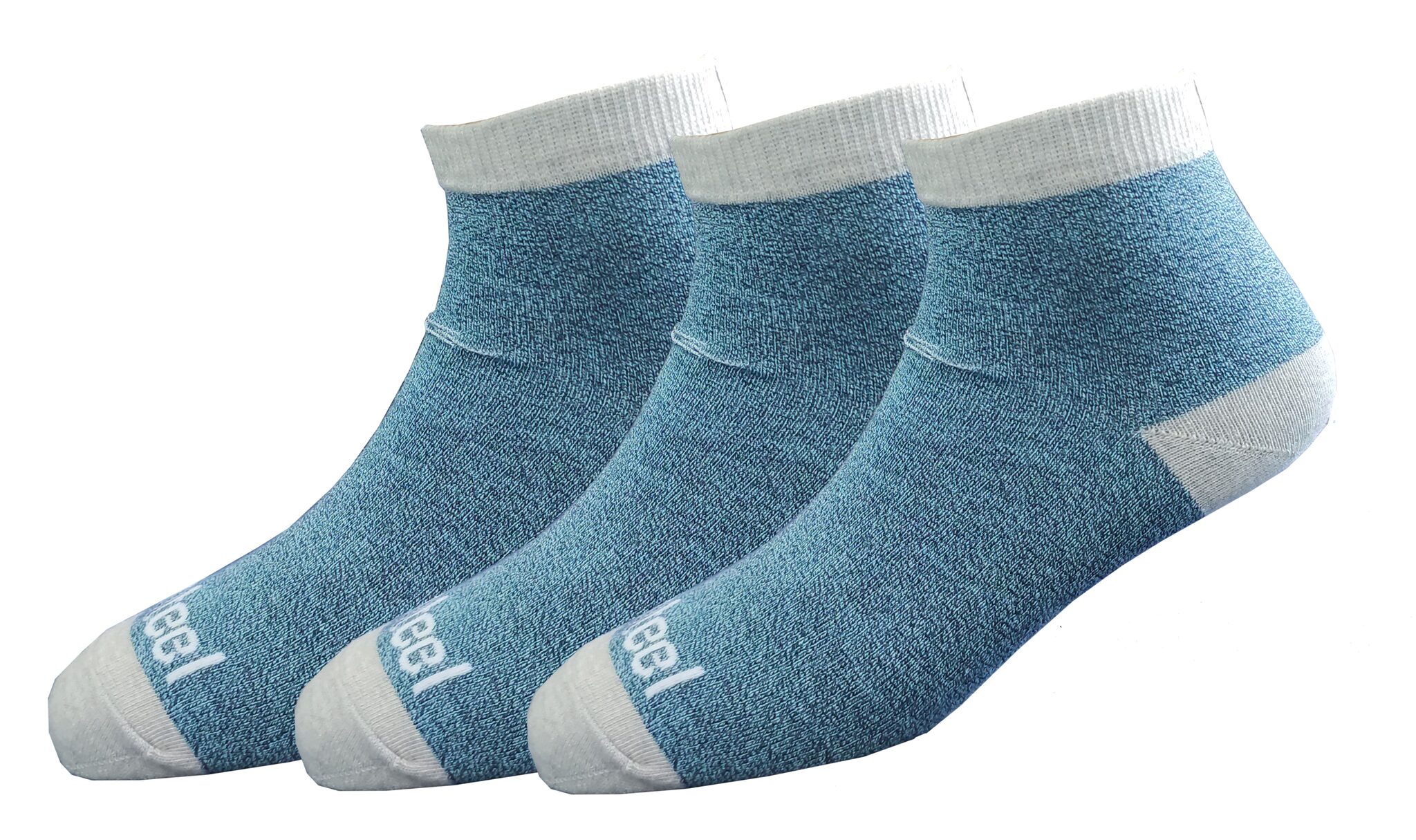 

Genteel Blue Cotton Ankle length socks ( Pack of 3 )