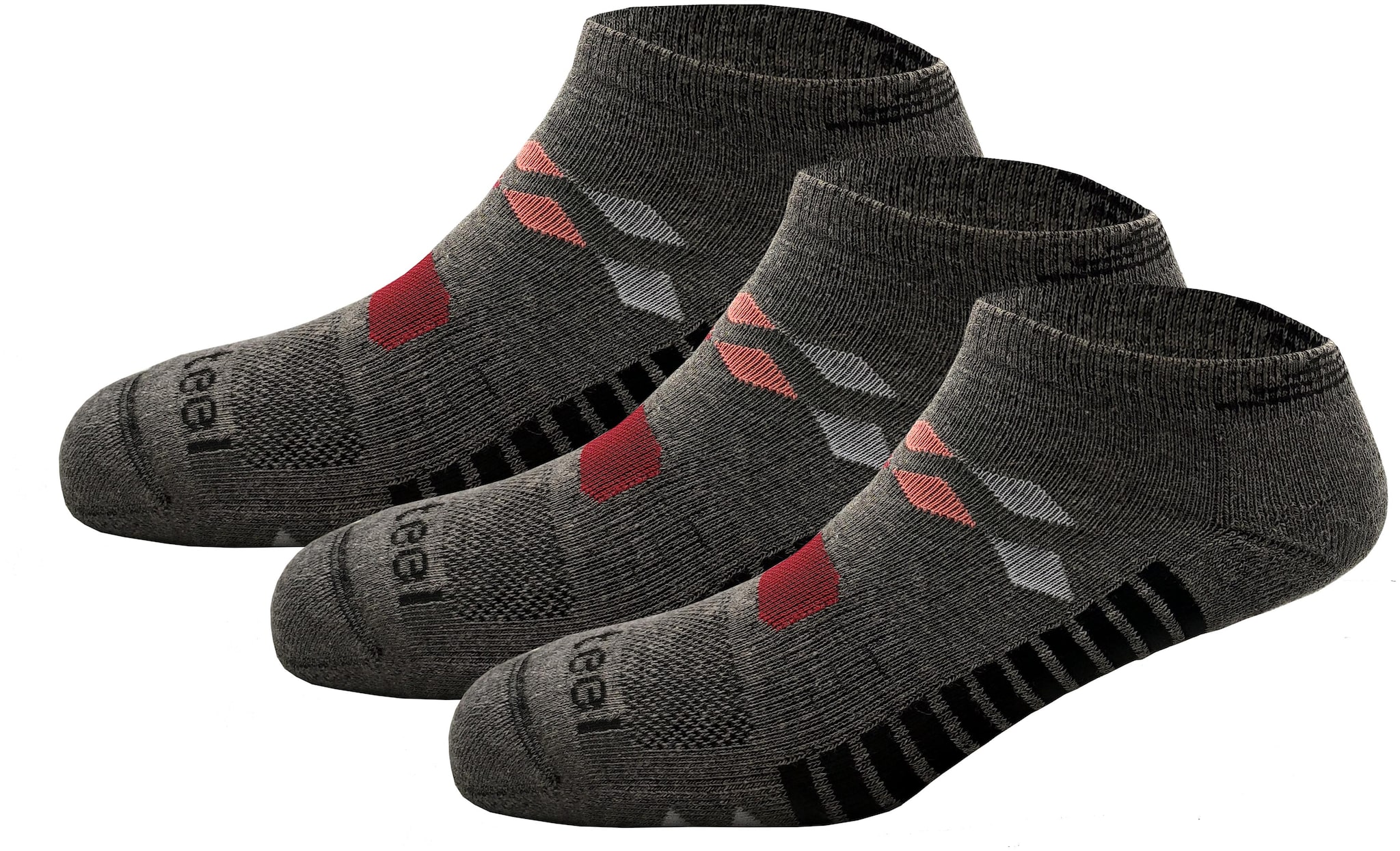 

Genteel Grey Cotton No show socks ( Pack of 3 )