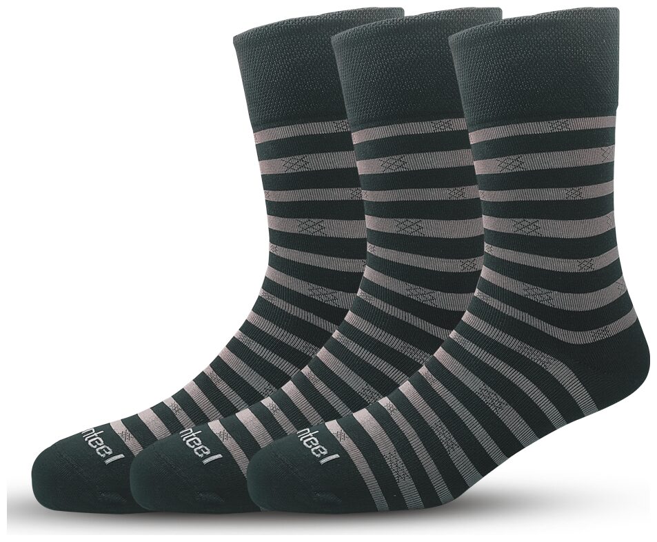 

Genteel Green Cotton Crew length socks ( Pack of 3 )