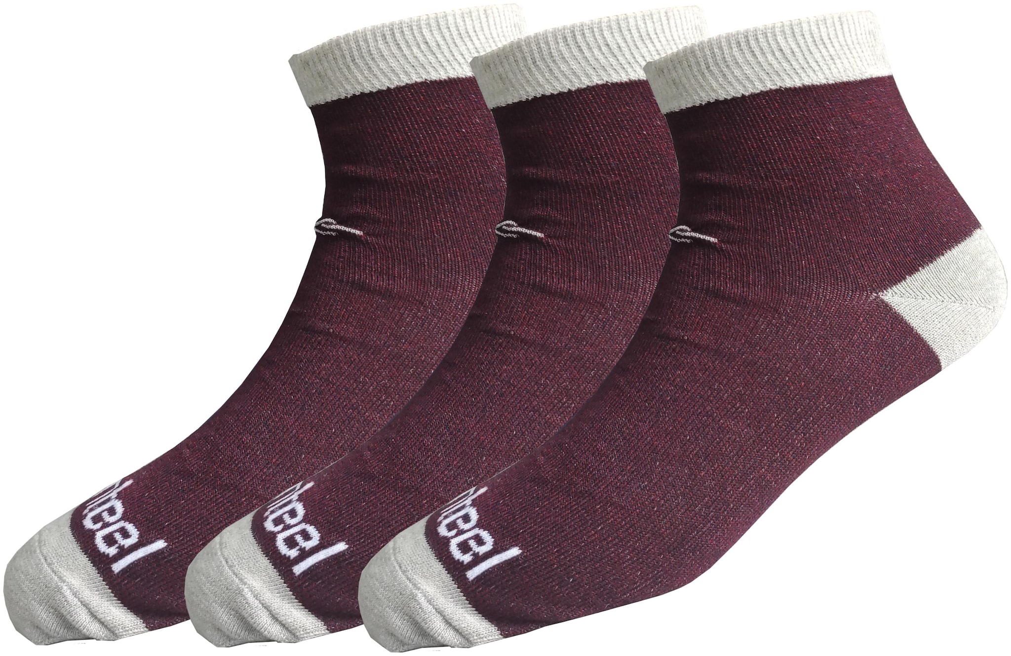 

Genteel Maroon Cotton Ankle length socks ( Pack of 3 )