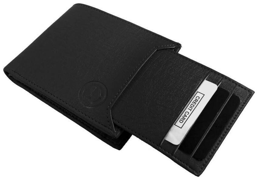 

FRIENDS COMPANY Men Black Leather Tri Fold Wallet ( Pack of 1 )