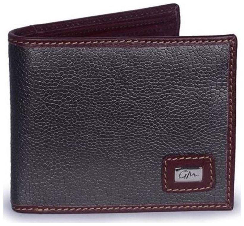 

Gentleman Genuine Leather Men Multi color Wallet (Steel Gray 7 card slots)