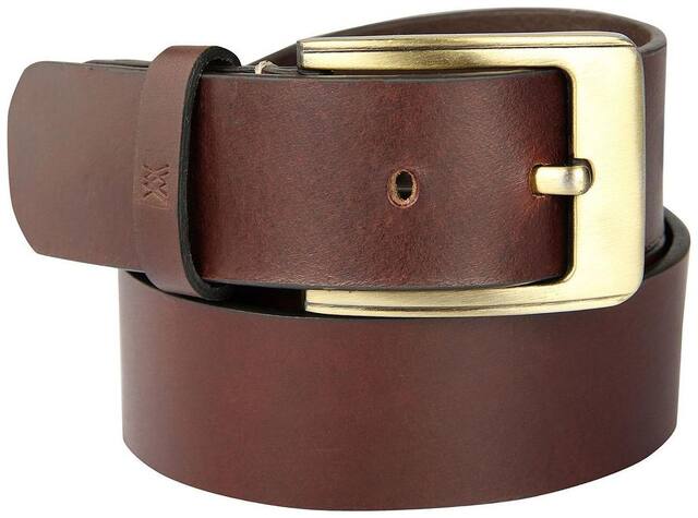 Genuine Leather Brown Oil Pull-up Brown Belt by Aditi Wasan