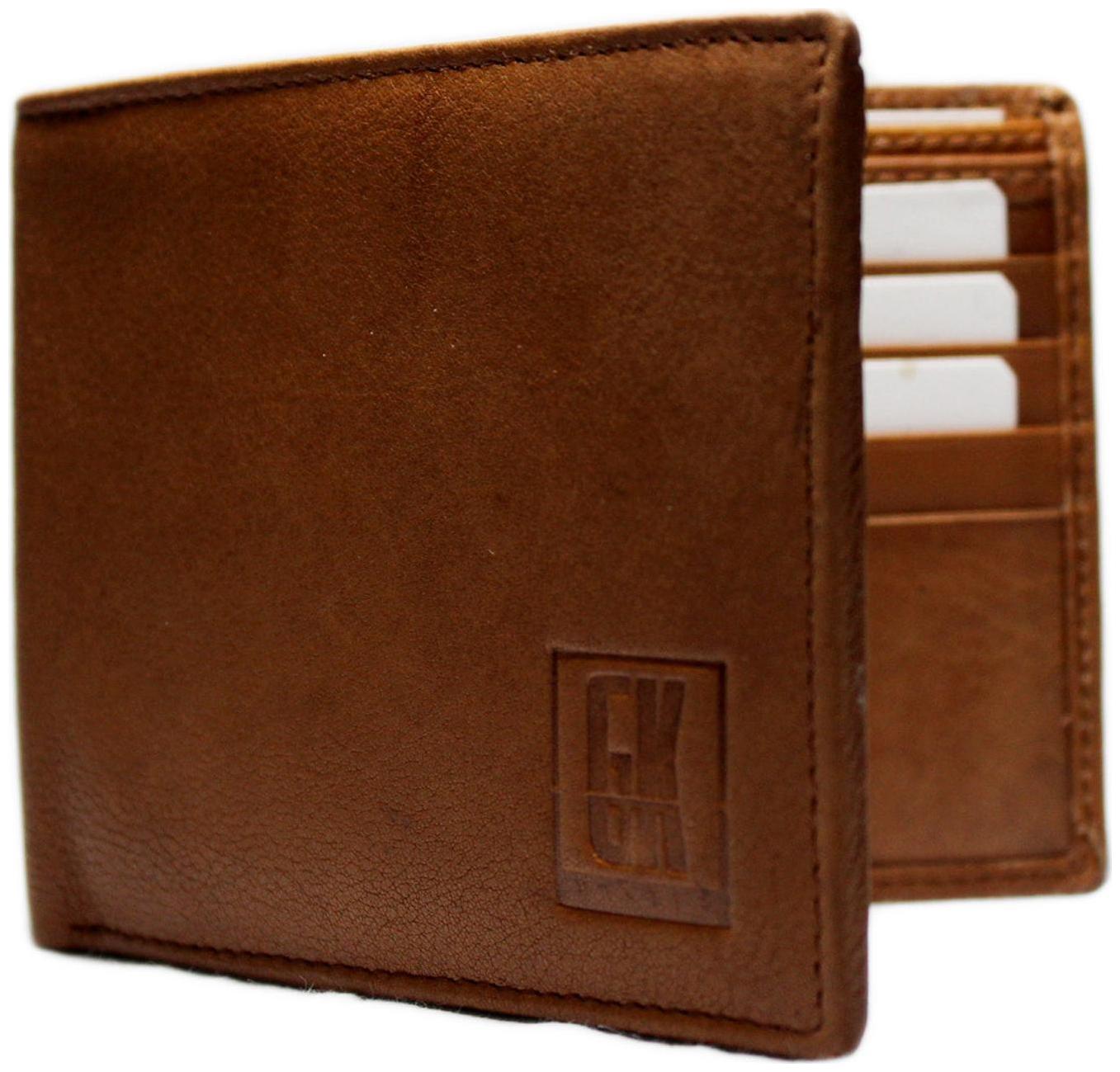 

GK Master Men Tan Leather Bi-Fold Wallet ( Pack of 1 )
