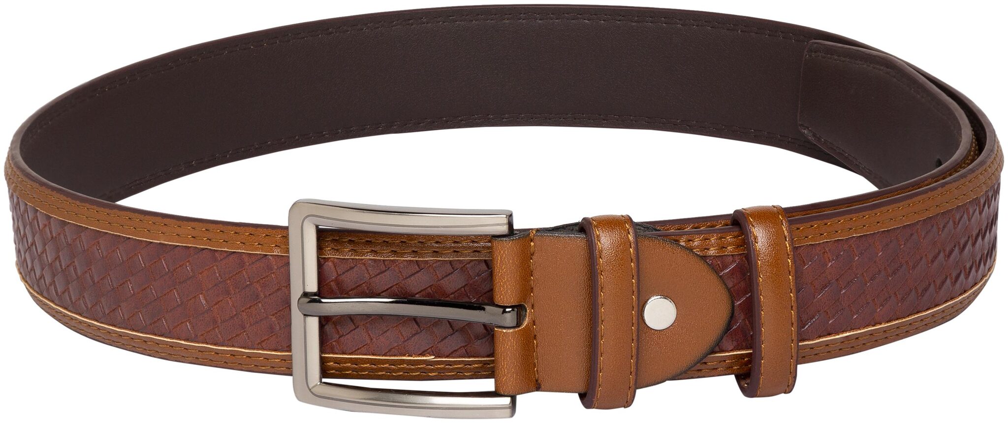

Globus Braided Tang Closure Brown Belt For Men