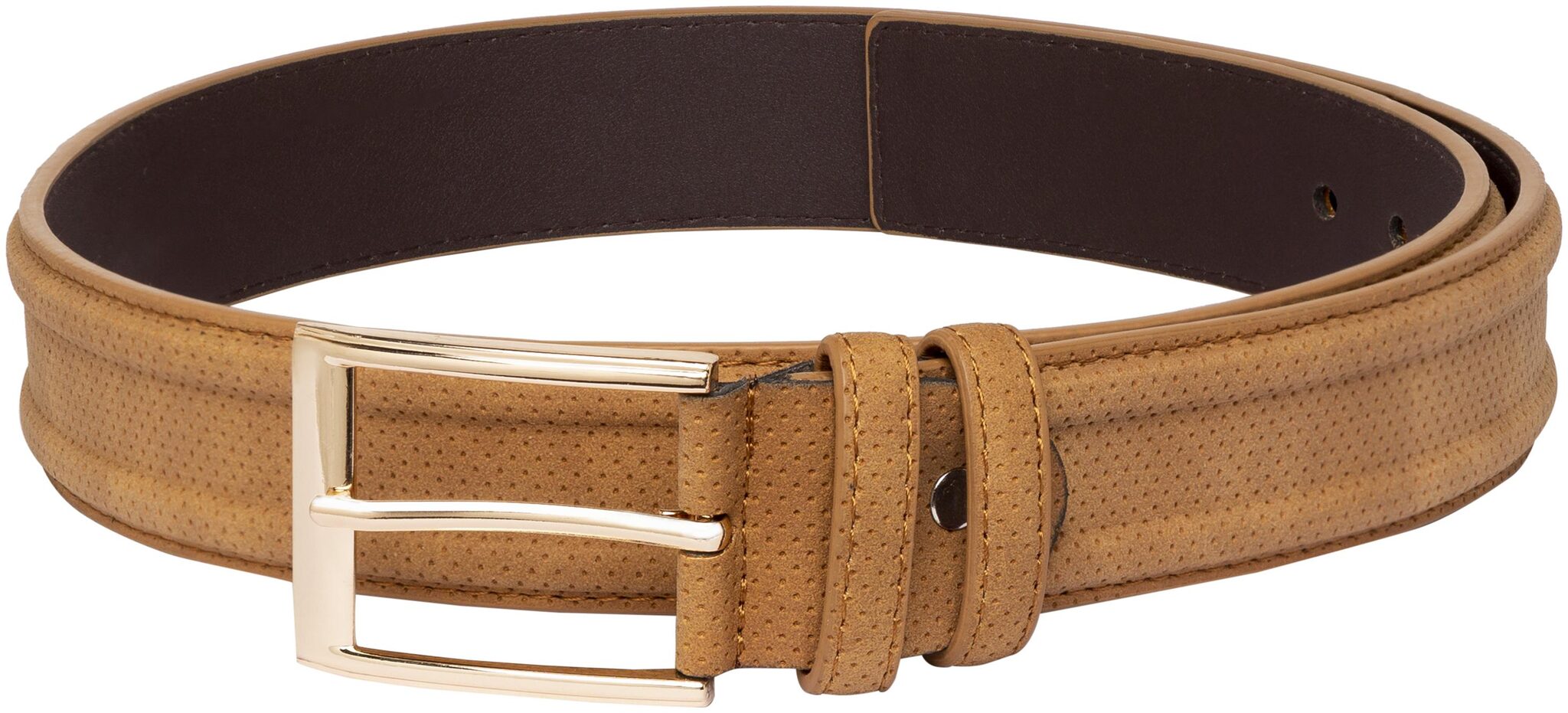 

Globus Textured Beige Wide Belt For Men