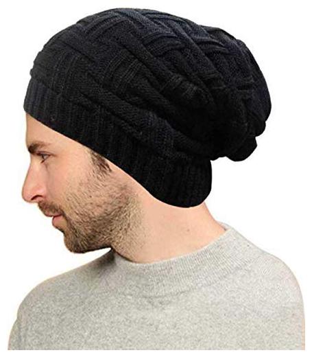 

Good Quality Beanie Cap Fur inside blacky Free Size