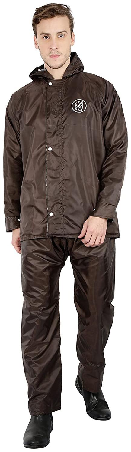 

Goodluck Men Polyester Brown Rain Hooded Suit ( Xxl Pack of 1 )