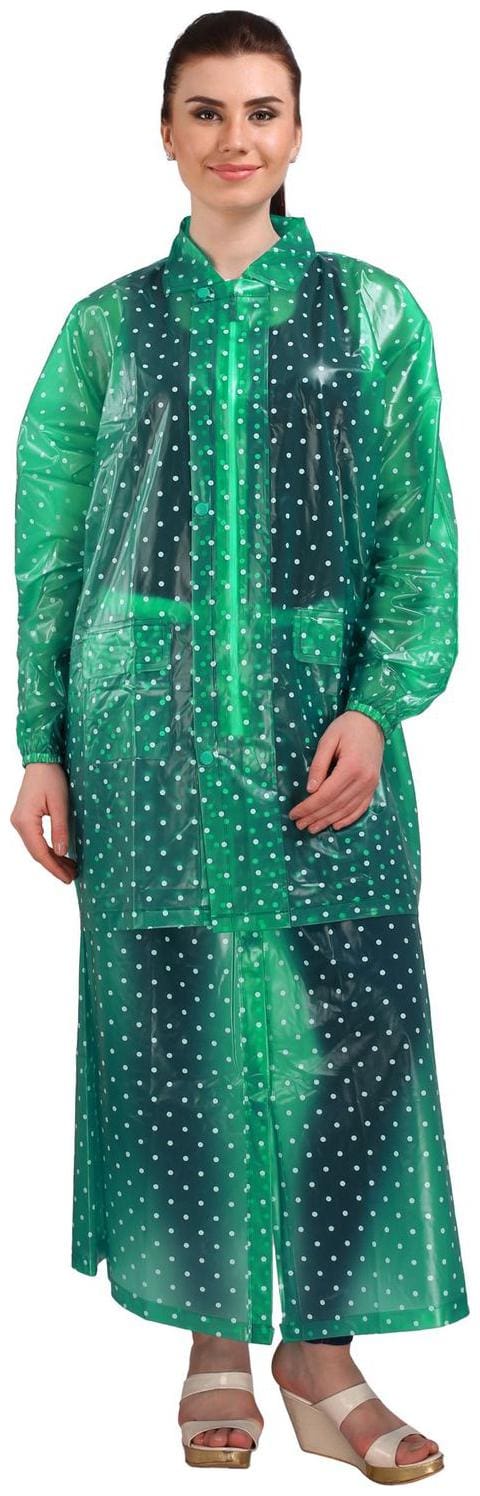 Goodluck Transparent Raincoat For Women's With Skirt (Size:XXL)