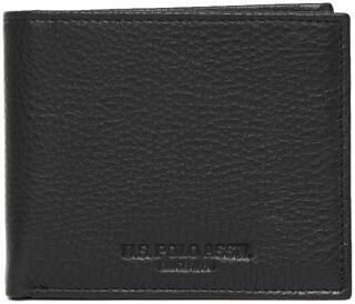 U.S. Polo Assn. Men Black Leather Bi-Fold Wallet