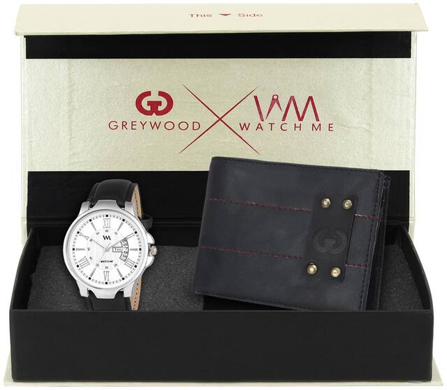 GREYWOOD Men Watch & Wallet Accessories Gift Set