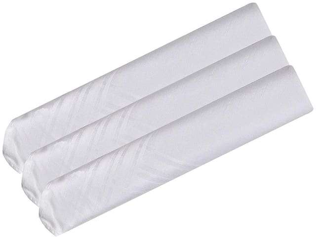 Handkerchief for Mens, White Rumal pack of 3 (White- Color )