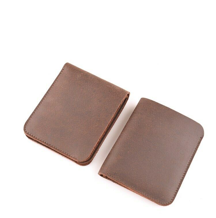 

Handmade Crazy Horse Leather Pocket Men s Wallet Purse Card Cash Holder Customs
