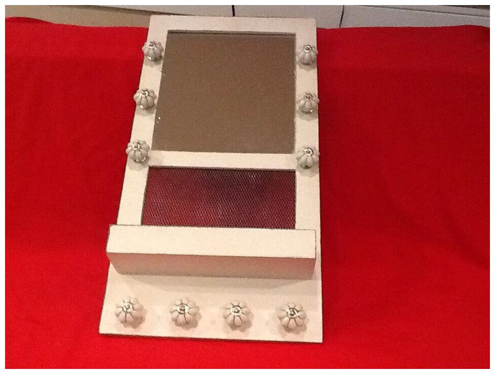 

handmade wooden jewelry Rack Well Made With Mirror