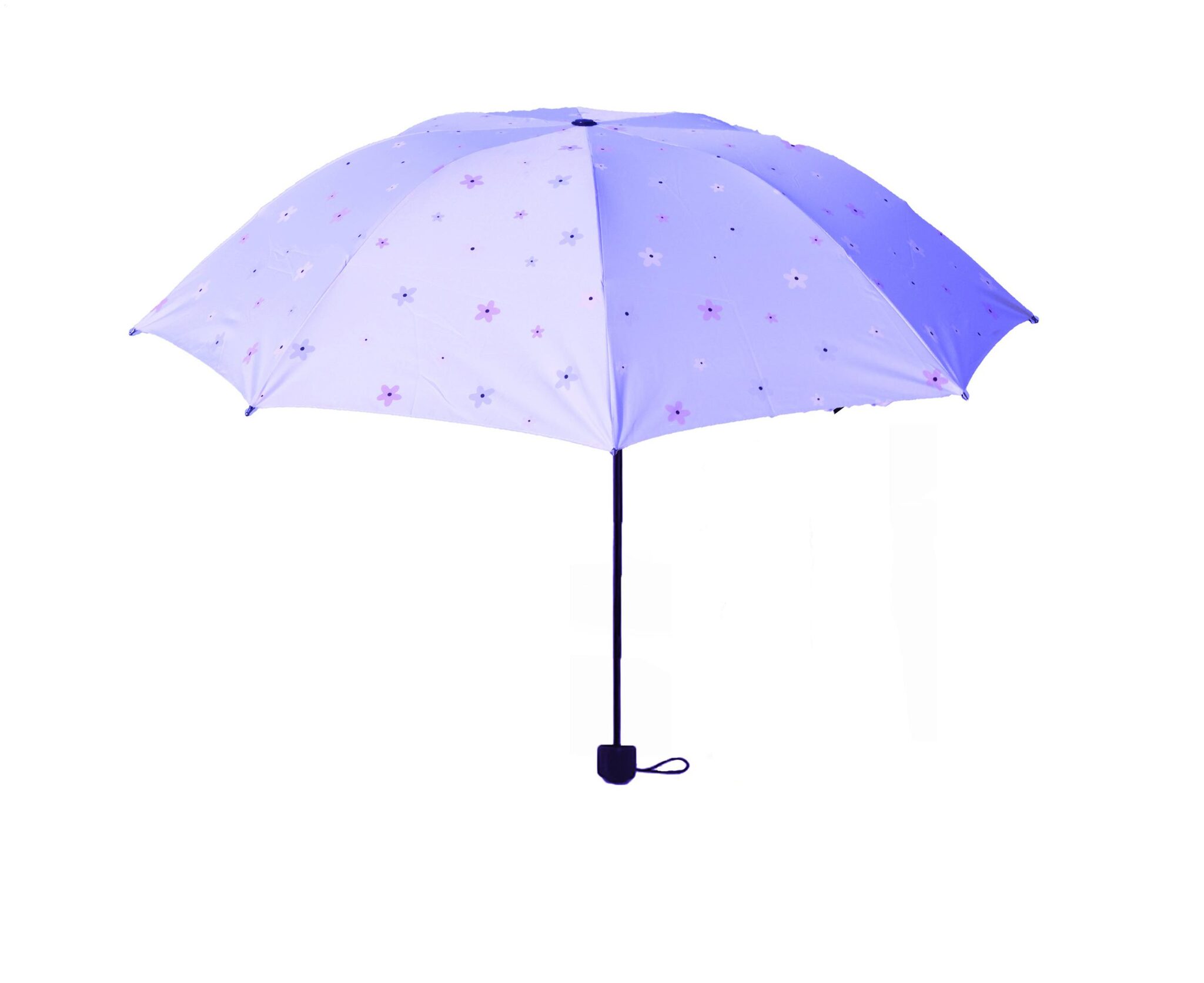 

Happy2Buy Magic Pro Sunlight Activated Flower Design 3-fold Umbrella Compact Anti-UV Sun Rain Protection Umbrella(Light Purple)