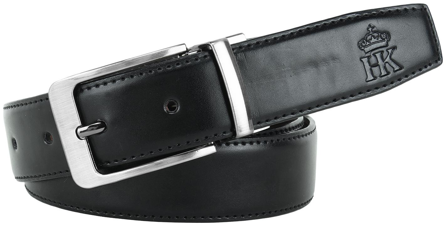 

HARLIE KING Men Black Reversible Leather Belt (Size 38 Pack of 1 )