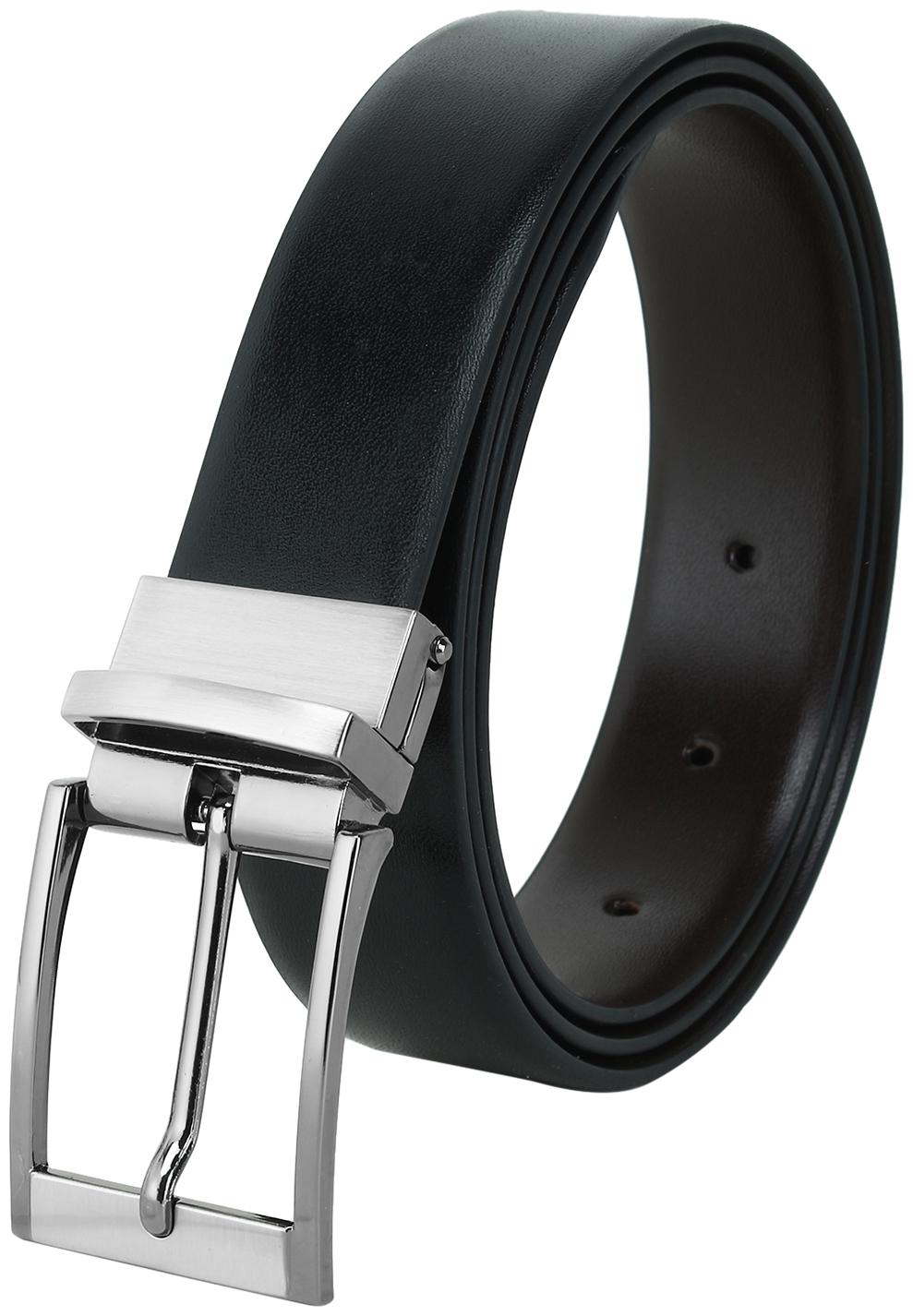 

HARLIE KING Men Black Reversible Leather Belt (Size 30 Pack of 1 )