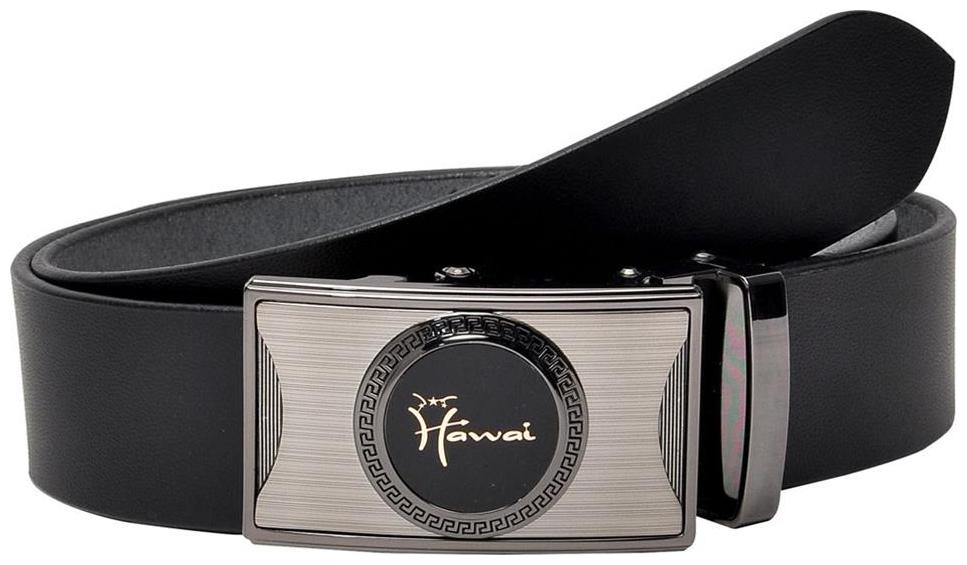 

Hawai Black Leather Men Belt