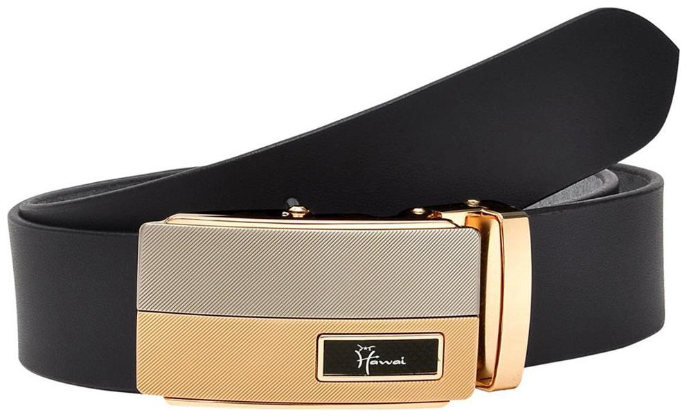 

Hawai Black Simple Leather Men Belt