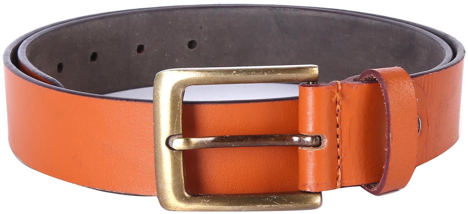 

Hawaishop Men Casual Formal Tan Genuine Leather Belt