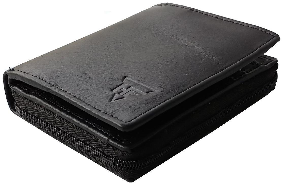 

Heena Fashion unisex Genuine leather wallet with 14 card slots 2 compartments Black HW 104