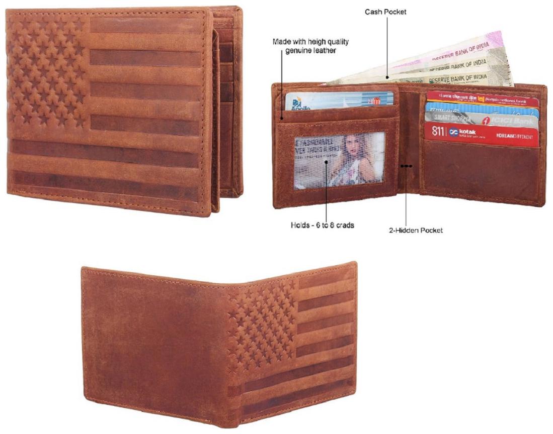 

Heena Fashion mens designer genuine leather wallet with 11 card slots 2 hidden pocket