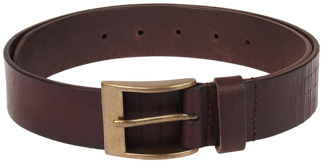 

Hickory brown Square Slits designed men leather belt