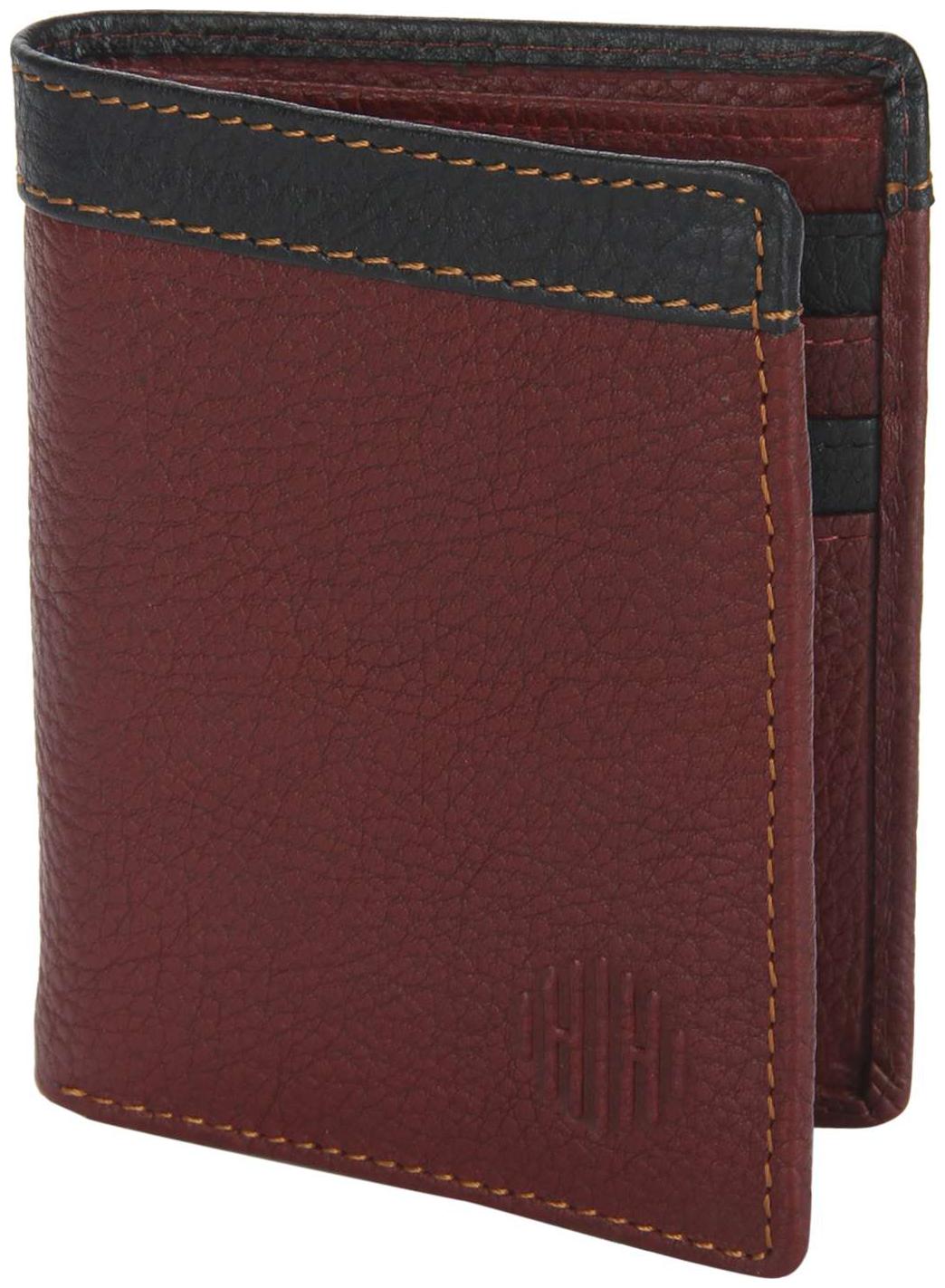 

Hide Hues Men Leather Card holder - Red Pack of 1