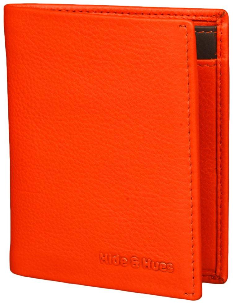 

Hide Hues Men Leather Card holder - Orange Pack of 1