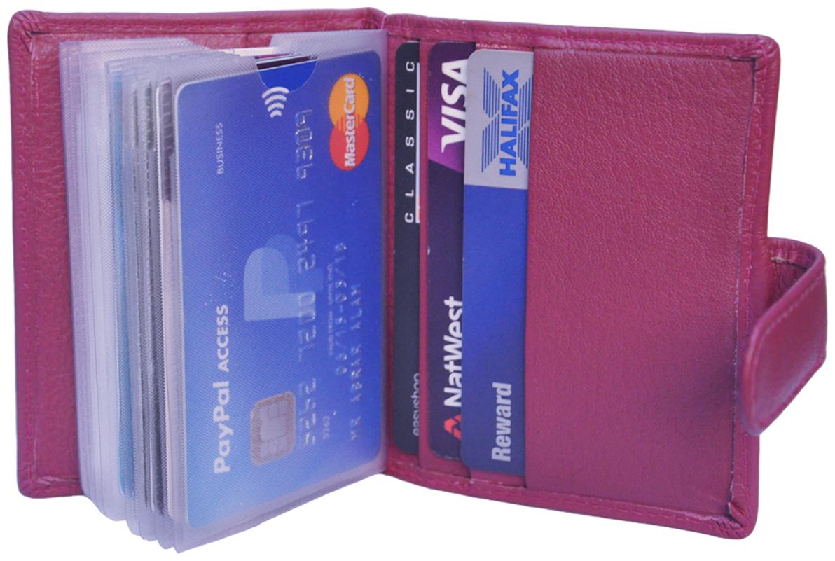 

Hide Sleek Unisex Leather Card holder - Pink Pack of 1