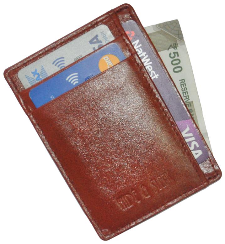 

Hide Sleek Genuine Leather Men Business Card Holder