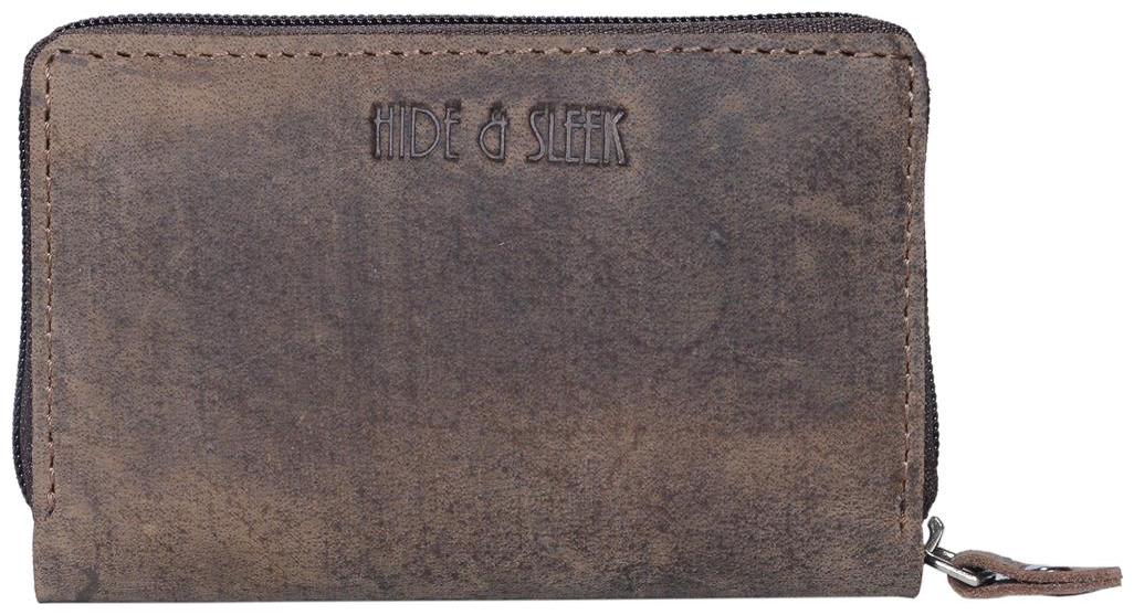 

Hide Sleek Hunter Leather Card Holder In Dark Brown