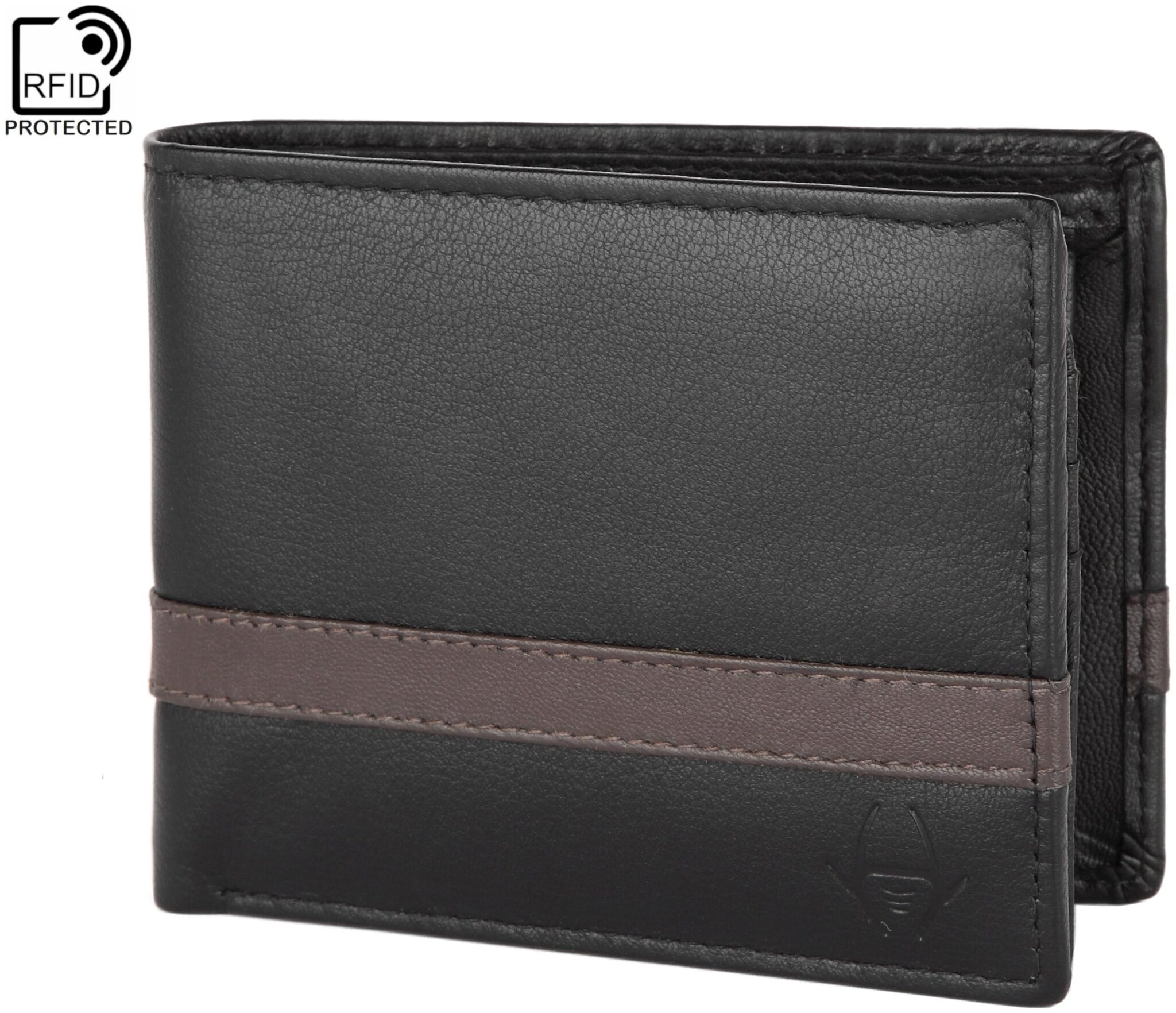 

HideChief Men Black Leather Bi-Fold Wallet ( Pack of 1 )