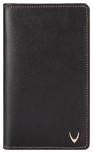 

Hidesign Men Black Leather Passport Holder Wallet ( Pack of 1 )
