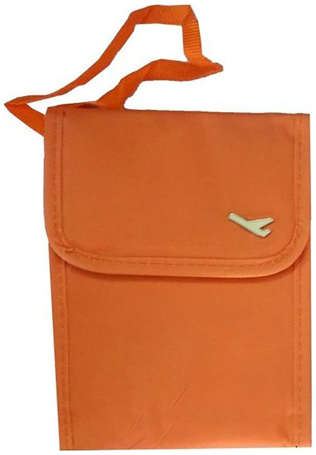 House of Quirk Passport Sling Bag Travel Pouch - Orange