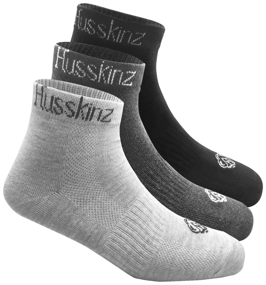 

Husskinz Multi Cotton Ankle length socks ( Pack of 3 )