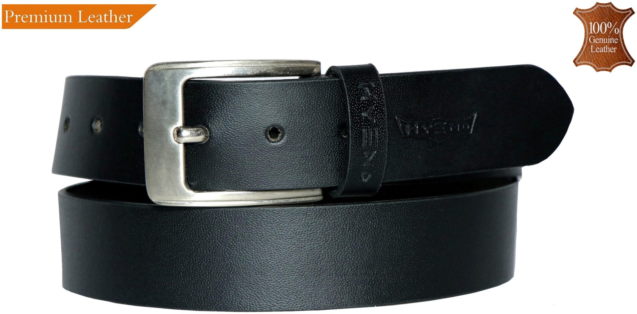 

HyEnd Men s-Boys Black Genuine Leather Formal Belts