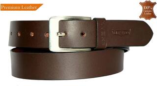 HyEnd Men's-Boys Brown Genuine Leather Formal Belts