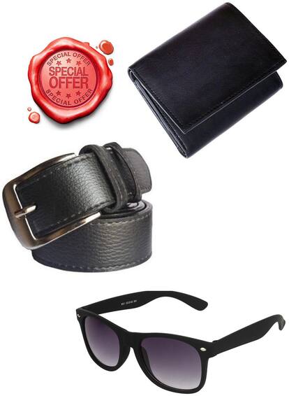 JARS Collections Gift Combo of Belt;Wallet and Wayfarer Sunglass