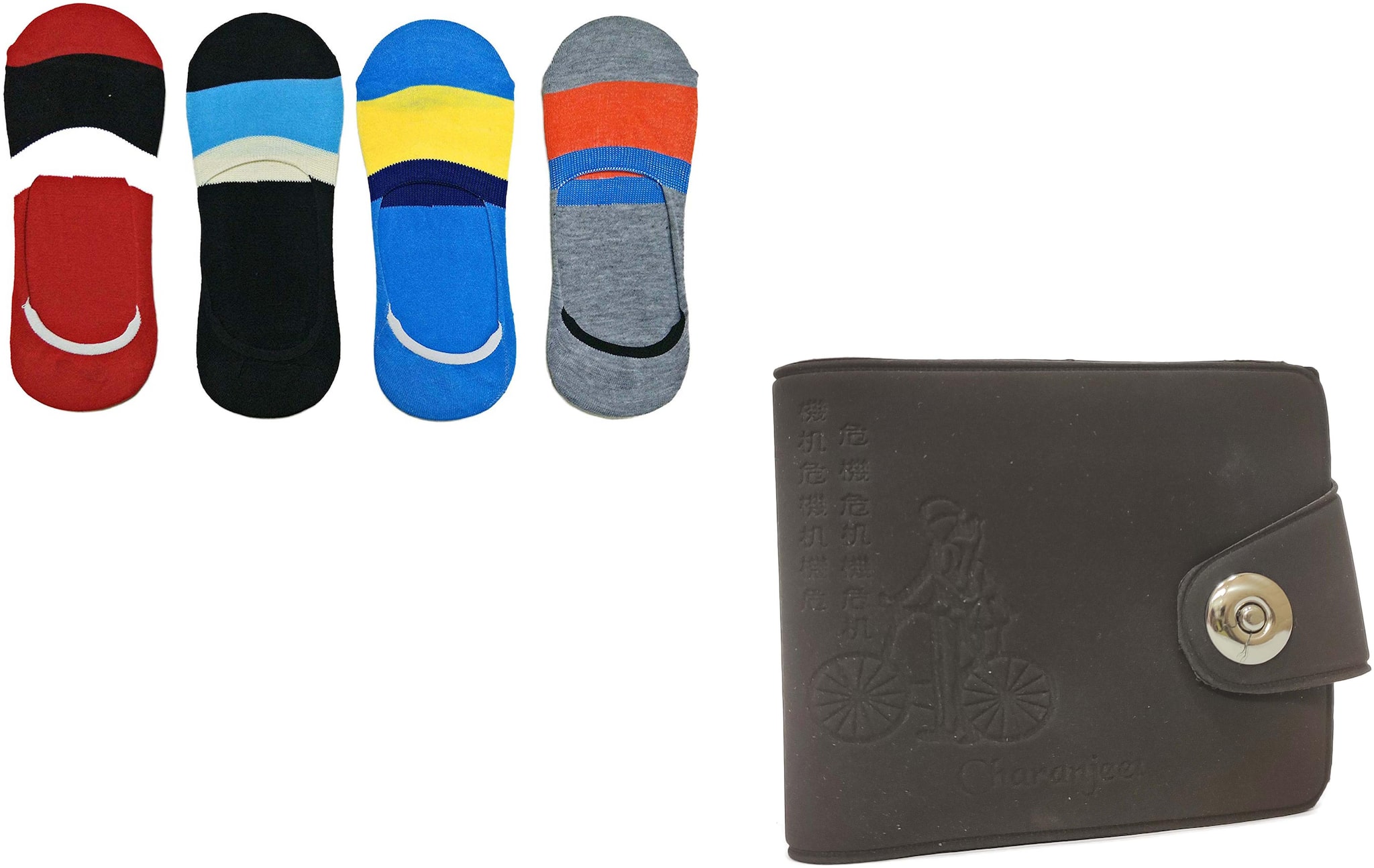 

JARS Collections 4 pair of Loafer Socks with 1 Wallet free