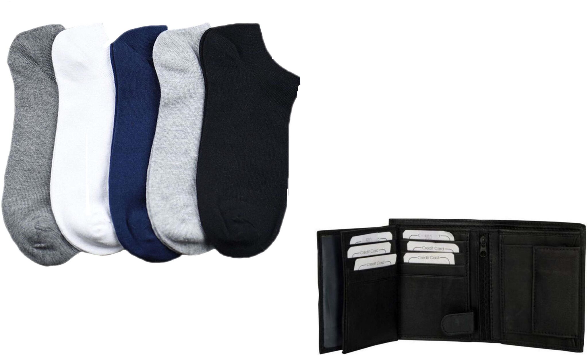 

JARS Collections 5 Pair of Ankle Socks with 1 Wallet Free