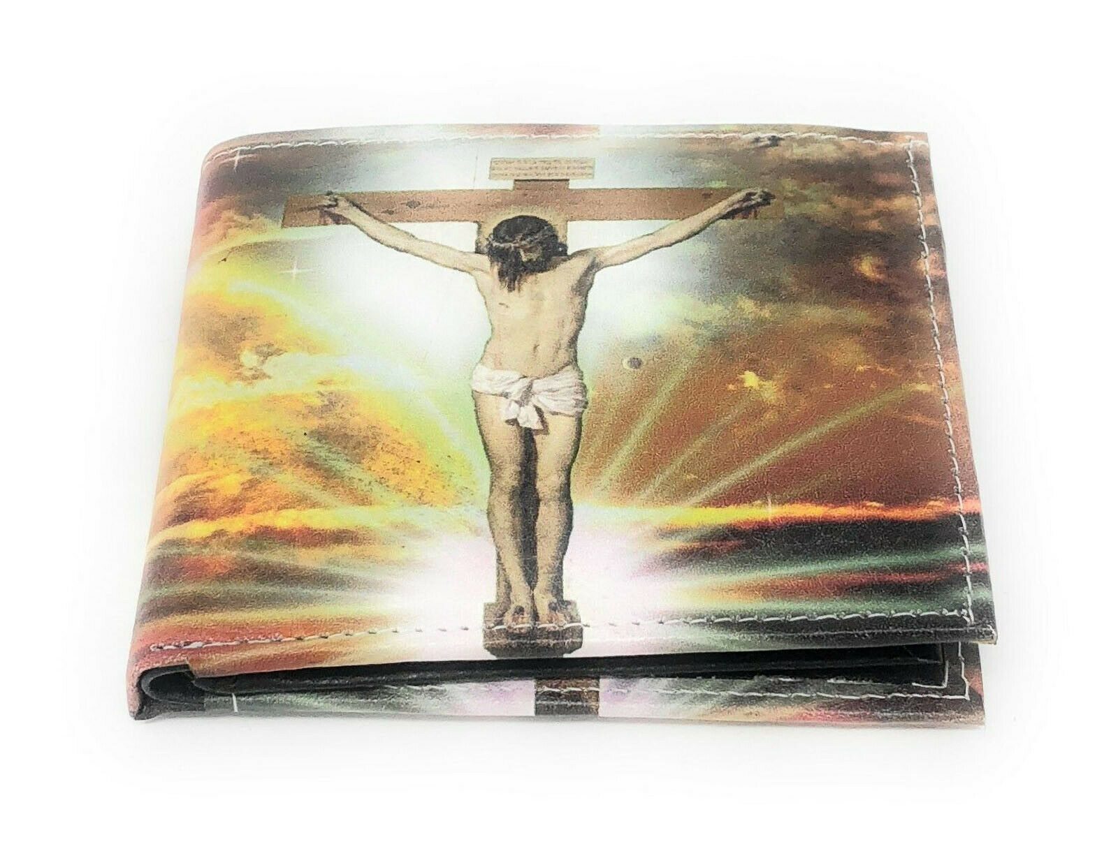 

Jesus Christ Men s Genuine Leather Bifold Novelty Wallet