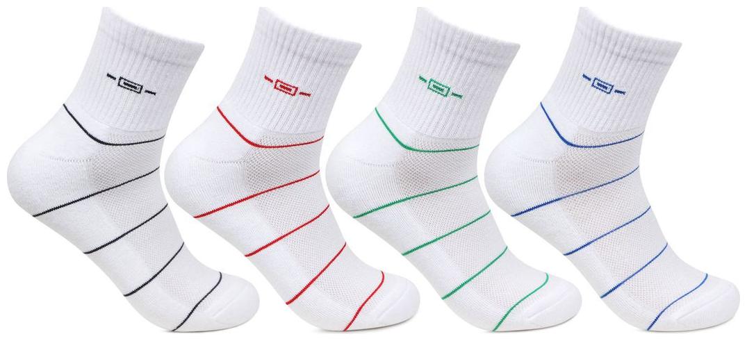 

Bonjour White Ankle length socks ( Pack of 4 )