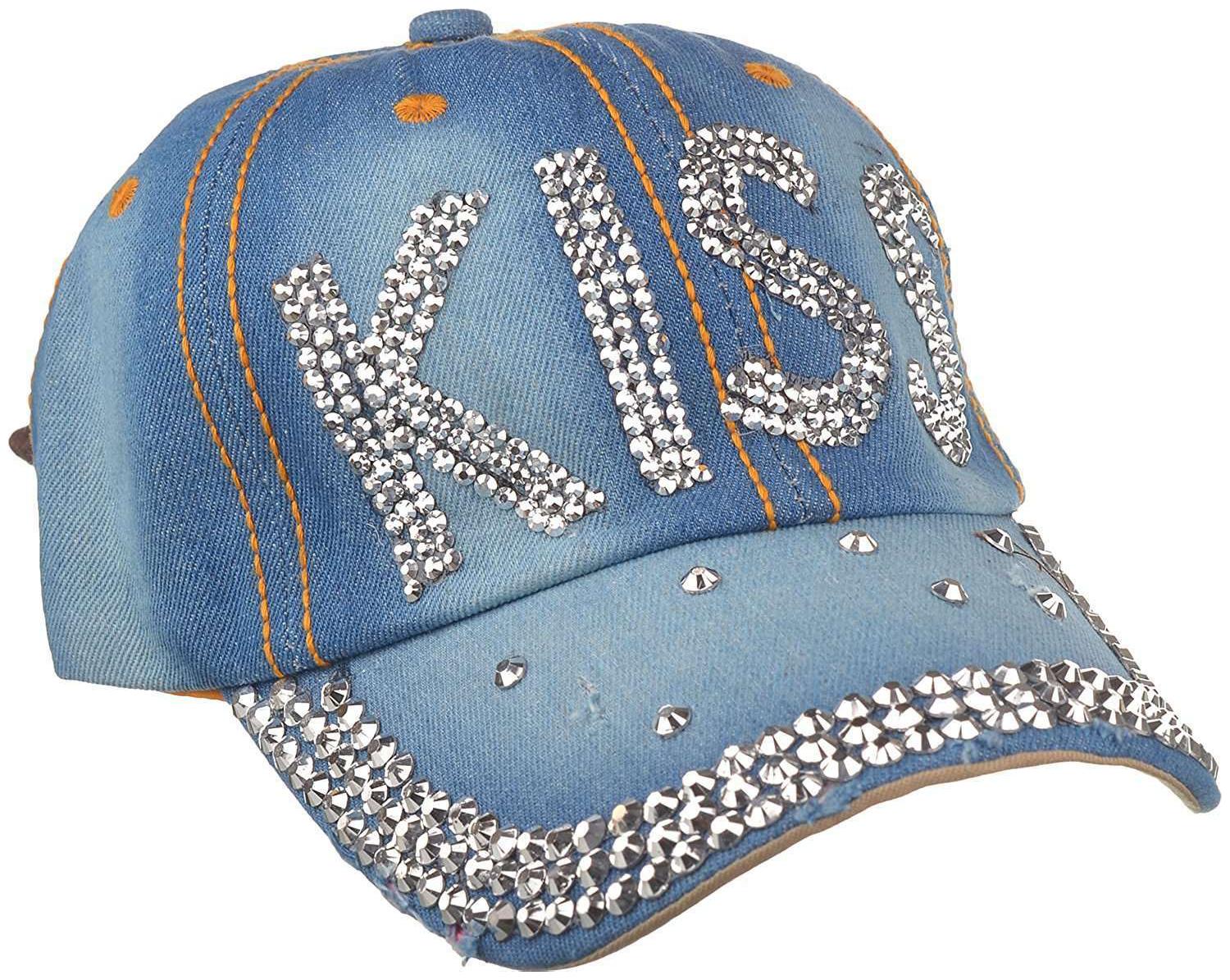 

Jubination Boy s Blue Denim Kiss Stud Cotton Baseball Party Cap