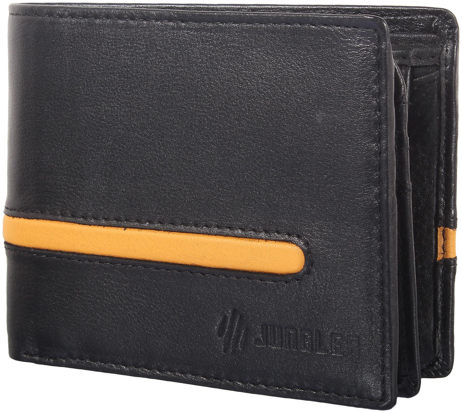 

JUNGLER Men Black Leather Bi-Fold Wallet ( Pack of 1 )