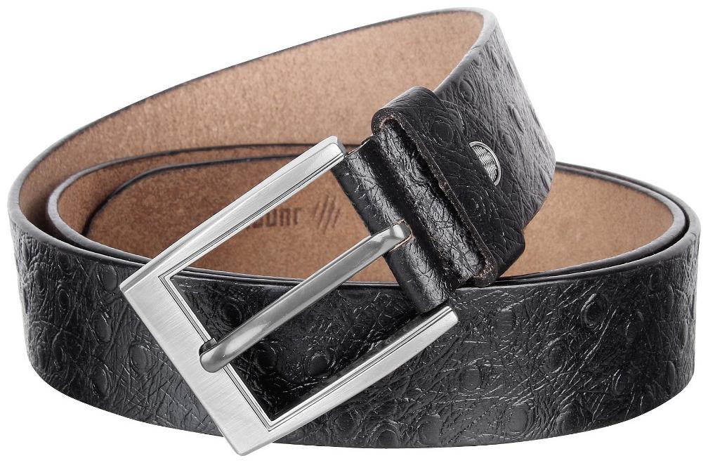 

Jungler Men s Black Textured Pure Leather Belt (Size- 38 inch)