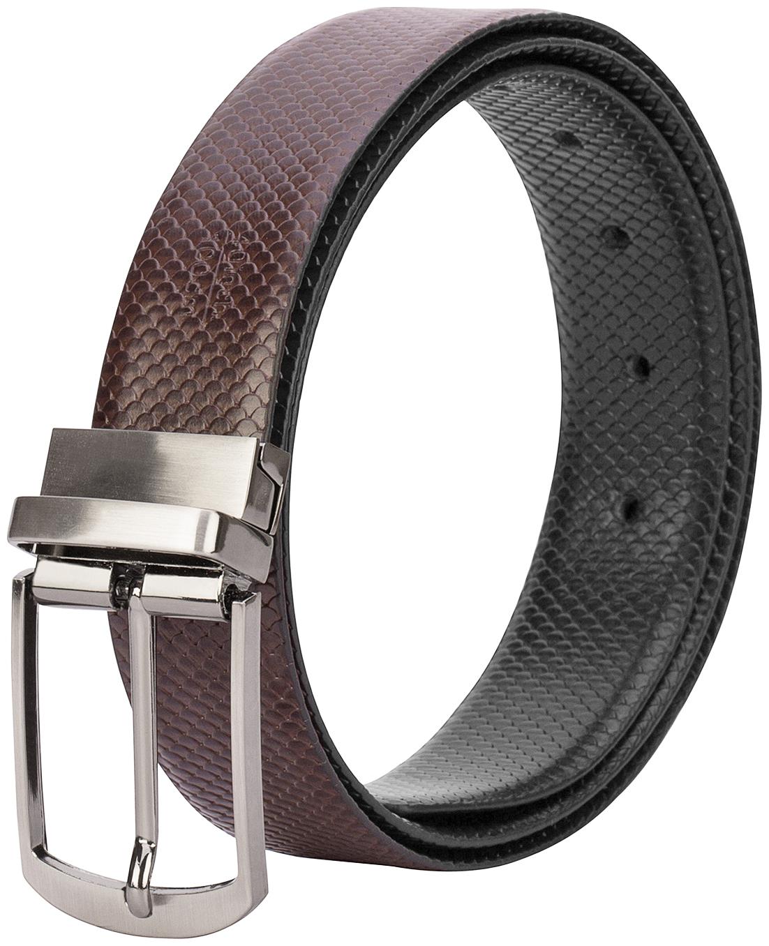 

Jungler Reversible Formal Casual Black Brown Textured Genuine Leather Belts For Men (Size- 38 inch)