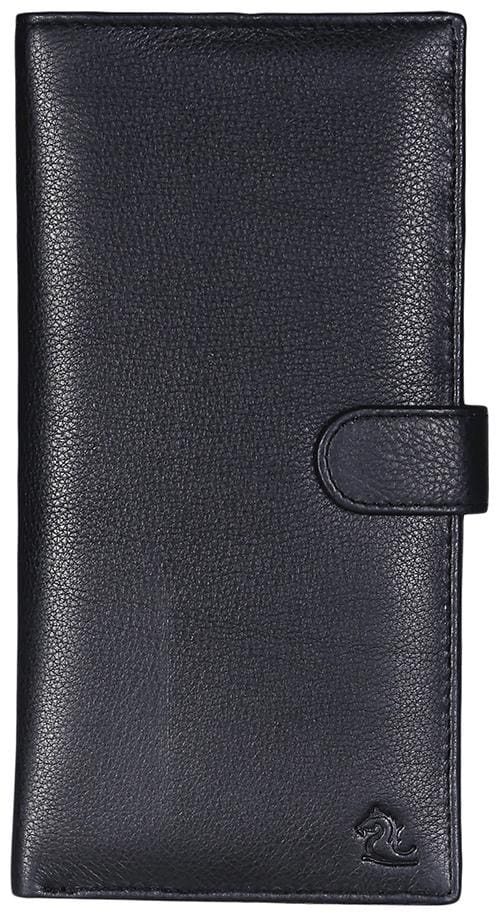 Kara Black Color Genuine Leather Passport Holder
