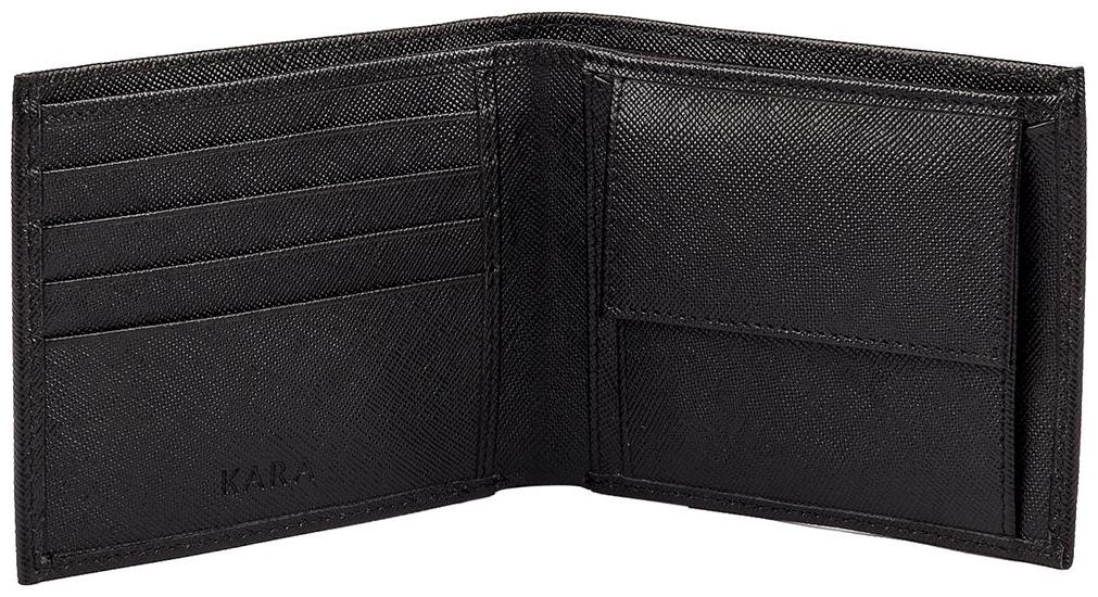 

Kara Black Color Genuine Leather Bi-Fold Wallet For Men